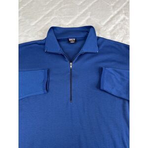Patagonia Capilene Quarter Zip Mens (M) Blue Lightweight Made In USA Pullover